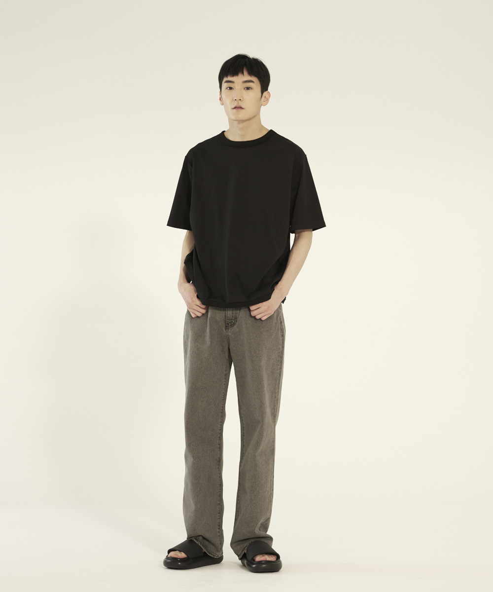 llud러드 LLUD Loose fit Straight Jeans GREY